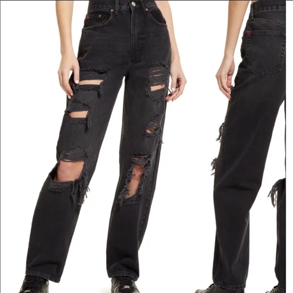 COPY - BDG Black Ripped Mom Jeans